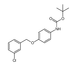 N- tert-butoxycarbonyl-(4-((3-chlorobenzyl)oxy)phenyl)amine结构式
