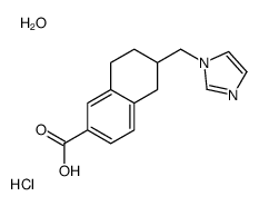 6-(imidazol-1-ylmethyl)-5,6,7,8-tetrahydronaphthalene-2-carboxylic acid,hydrate,hydrochloride Structure