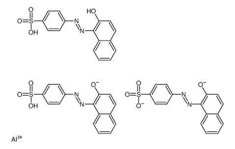 tris[4-[(2-hydroxy-1-naphthyl)azo]benzenesulphonato]aluminium结构式