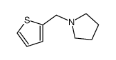 1-(thiophen-2-ylmethyl)pyrrolidine结构式