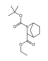 O3-tert-butyl O2-ethyl (1S,2S,4S)-3-azabicyclo[2.2.1]heptane-2,3- dicarboxylate结构式