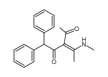 3-acetyl-1,1-diphenyl-4-(methylamino)-3-penten-2-one结构式