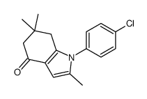 1-(4-chlorophenyl)-2,6,6-trimethyl-5,7-dihydroindol-4-one Structure