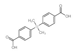 4-[(4-carboxyphenyl)-dimethylsilyl]benzoic acid structure