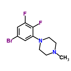 1-(5-Bromo-2,3-difluorophenyl)-4-methylpiperazine结构式