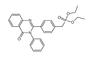 diethyl 4-(3-phenyl-4(3H)-quinazolinon-2-yl)benzylphosphonate Structure