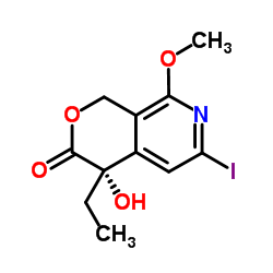 (S)-4-Ethyl-4-hydroxy-6-iodo-8-Methoxy-1,4-dihydro-pyrano[3,4-c]pyridin-3-one structure