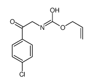 prop-2-enyl N-[2-(4-chlorophenyl)-2-oxoethyl]carbamate结构式