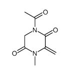 2,5-Piperazinedione,1-acetyl-4-methyl-3-methylene-(9CI) structure