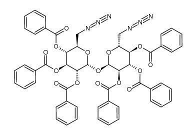 6,6'-diazido-2,3,4,2',3',4'-hexa-O-benzoyl-6,6'-dideoxy-α,α-trehalose Structure