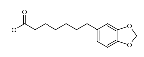 7-(3',4'-methylenedioxyphenyl)heptanoic acid结构式