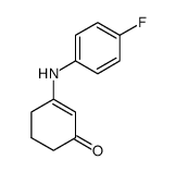 3-((4-FLUOROPHENYL)AMINO)CYCLOHEX-2-EN-1-ONE结构式