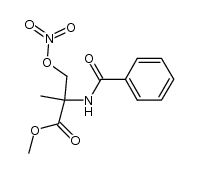 methyl 2-benzamido-2-methyl-3-(nitrooxy)propanoate Structure