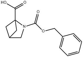 2-N-Cbz-2-aza-bicyclo[2.1.1]hexane-1-carboxylic acid结构式