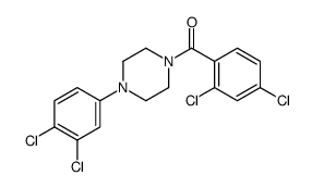 (2,4-dichlorophenyl)-[4-(3,4-dichlorophenyl)piperazin-1-yl]methanone结构式