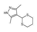 3,5-Dimethyl-4-(1,3-dithian-yl)-1H-pyrazole Structure