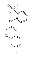 Benzenesulfonylfluoride, 2-[[2-(3-chlorophenoxy)acetyl]amino]- structure