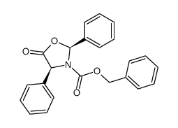 (2S,4S)-3-benzyloxycarbonyl-2,4-diphenyl-1,3-oxazolidin-5-one Structure