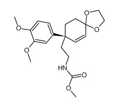 methyl (R)-(2-(8-(3,4-dimethoxyphenyl)-1,4-dioxaspiro[4.5]dec-6-en-8-yl)ethyl)carbamate Structure