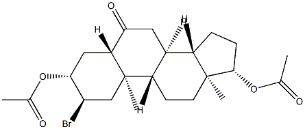 2α-Bromo-3β,17β-di(acetyloxy)-5α-androstan-6-one结构式