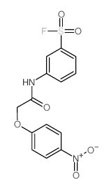 3-[[2-(4-nitrophenoxy)acetyl]amino]benzenesulfonyl fluoride structure