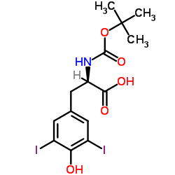 BOC-3,5-二碘-D-酪氨酸结构式