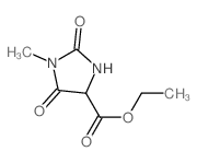 ethyl 1-methyl-2,5-dioxo-imidazolidine-4-carboxylate structure