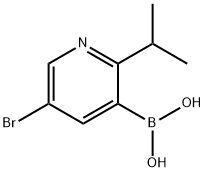 5-Bromo-2-(iso-propyl)pyridine-3-boronic acid Structure