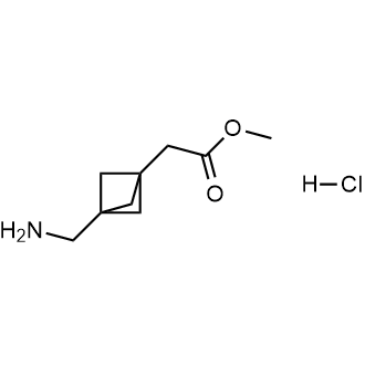 Methyl 2-(3-(aminomethyl)bicyclo[1.1.1]pentan-1-yl)acetate hydrochloride Structure