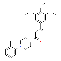 1-(o-Tolyl)-4-[3-(3,4,5-trimethoxyphenyl)-1,3-dioxopropyl]piperazine结构式