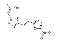 N-[5-[2-(5-nitrofuran-2-yl)ethenyl]-1,3,4-oxadiazol-2-yl]acetamide Structure