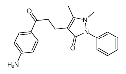 4-[3-(4-aminophenyl)-3-oxopropyl]-1,5-dimethyl-2-phenylpyrazol-3-one Structure