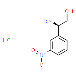 (R)-2-Amino-2-(3-nitrophenyl)ethan-1-ol hydrochloride structure