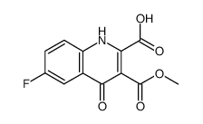 6-fluoro-3-(methoxycarbonyl)-4-oxo-1,4-dihydroquinoline-2-carboxylic acid Structure