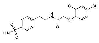 2-(2,4-dichlorophenoxy)-N-(4-sulfamoylphenethyl)acetamide结构式