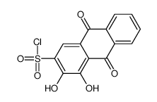3,4-dihydroxy-9,10-dioxoanthracene-2-sulfonyl chloride Structure