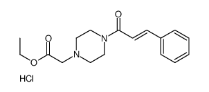 ethyl 2-[4-[(E)-3-phenylprop-2-enoyl]piperazin-1-yl]acetate,hydrochloride结构式