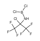 (1-chloro-2,2,2-trifluoro-1-trifluoromethyl-ethyl)-dichloroboranyl-amine结构式