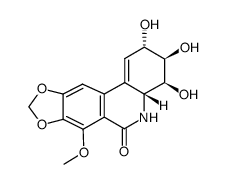 2,3,4-trihydroxy-7-methoxy-(2S,3R,4S,4aR)-2,3,4,6-tetrahydro[1,3]dioxolo[4,5-j]phenanthridin-6-one Structure