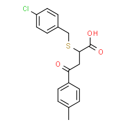 2-[(4-Chlorobenzyl)sulfanyl]-4-(4-methylphenyl)-4-oxobutanoic acid结构式