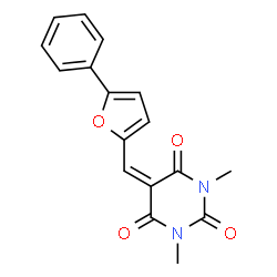 1,3-dimethyl-5-((5-phenylfuran-2-yl)methylene)pyrimidine-2,4,6(1H,3H,5H)-trione结构式