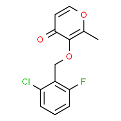 3-[(2-Chloro-6-fluorobenzyl)oxy]-2-methyl-4H-pyran-4-one结构式