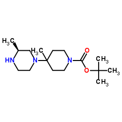 (S)-tert-butyl 4-methyl-4-(3-methylpiperazin-1-yl)piperidine-1-carboxylate结构式