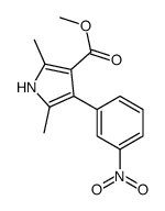 1H-Pyrrole-3-carboxylicacid,2,5-dimethyl-4-(3-nitrophenyl)-,methylester(9CI)结构式