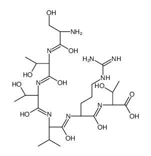 (2S,3R)-2-[[(2S)-2-[[(2S)-2-[[(2S,3R)-2-[[(2S,3R)-2-[[(2S)-2-amino-3-hydroxypropanoyl]amino]-3-hydroxybutanoyl]amino]-3-hydroxybutanoyl]amino]-3-methylbutanoyl]amino]-5-(diaminomethylideneamino)pentanoyl]amino]-3-hydroxybutanoic acid结构式