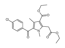 ethyl 5-(4-chlorobenzoyl)-2-(2-ethoxy-2-oxoethyl)-1,4-dimethylpyrrole-3-carboxylate Structure
