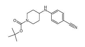 TERT-BUTYL 4-(4-CYANOPHENYLAMINO)PIPERIDINE-1-CARBOXYLATE Structure