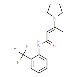 3-PYRROLIDIN-1-YL-BUT-2-ENOIC ACID (2-TRIFLUOROMETHYL-PHENYL)-AMIDE structure