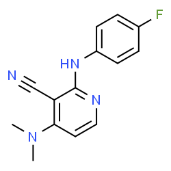 4-(DIMETHYLAMINO)-2-(4-FLUOROANILINO)NICOTINONITRILE Structure