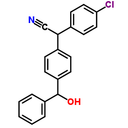 2-(4-CHLOROPHENYL)-2-(4-[HYDROXY(PHENYL)METHYL]PHENYL)ACETONITRILE结构式